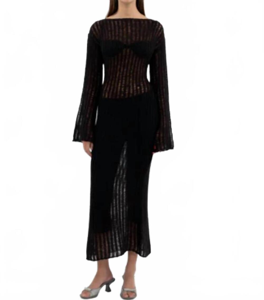 NEW BELLE ANNA polilla sheer dress in black